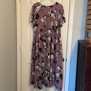 Lilac Floral Dress With Slip
